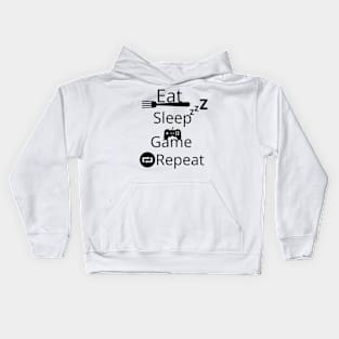 Eat, sleep, game, repeat Kids Hoodie